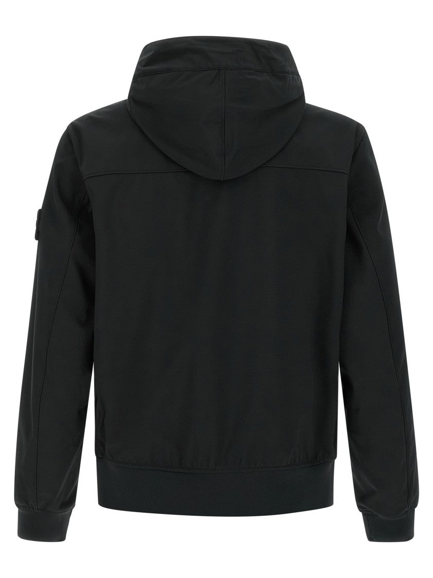 Stone Island Three-Layer Technical Jacket With Adjustable Hood