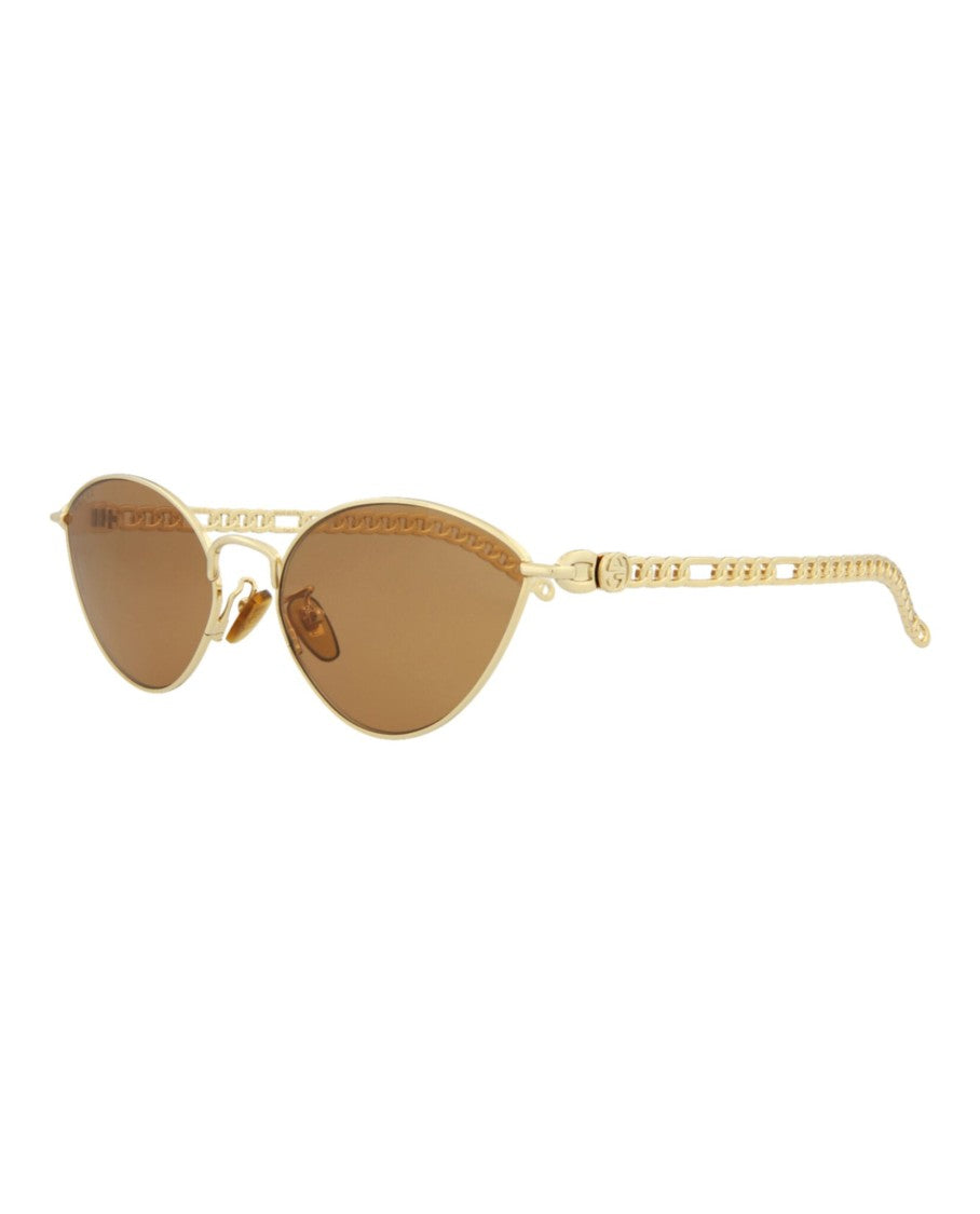 Gucci Cat Eye-Frame Metal Sunglasses