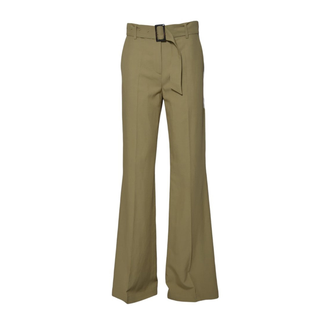 Room 52 Bianca Mustard Viscose And Linen Trousers