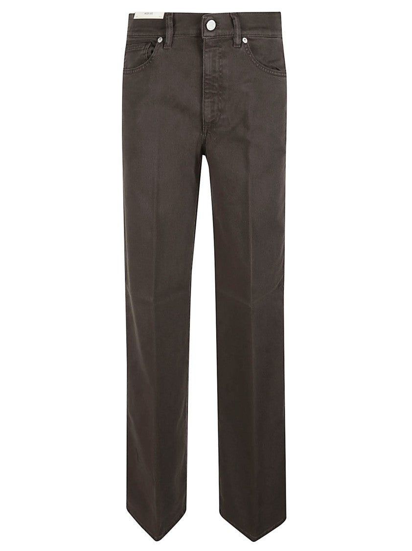 Pt Torino Cindy Brown Straight-Leg Five-Pocket Jeans