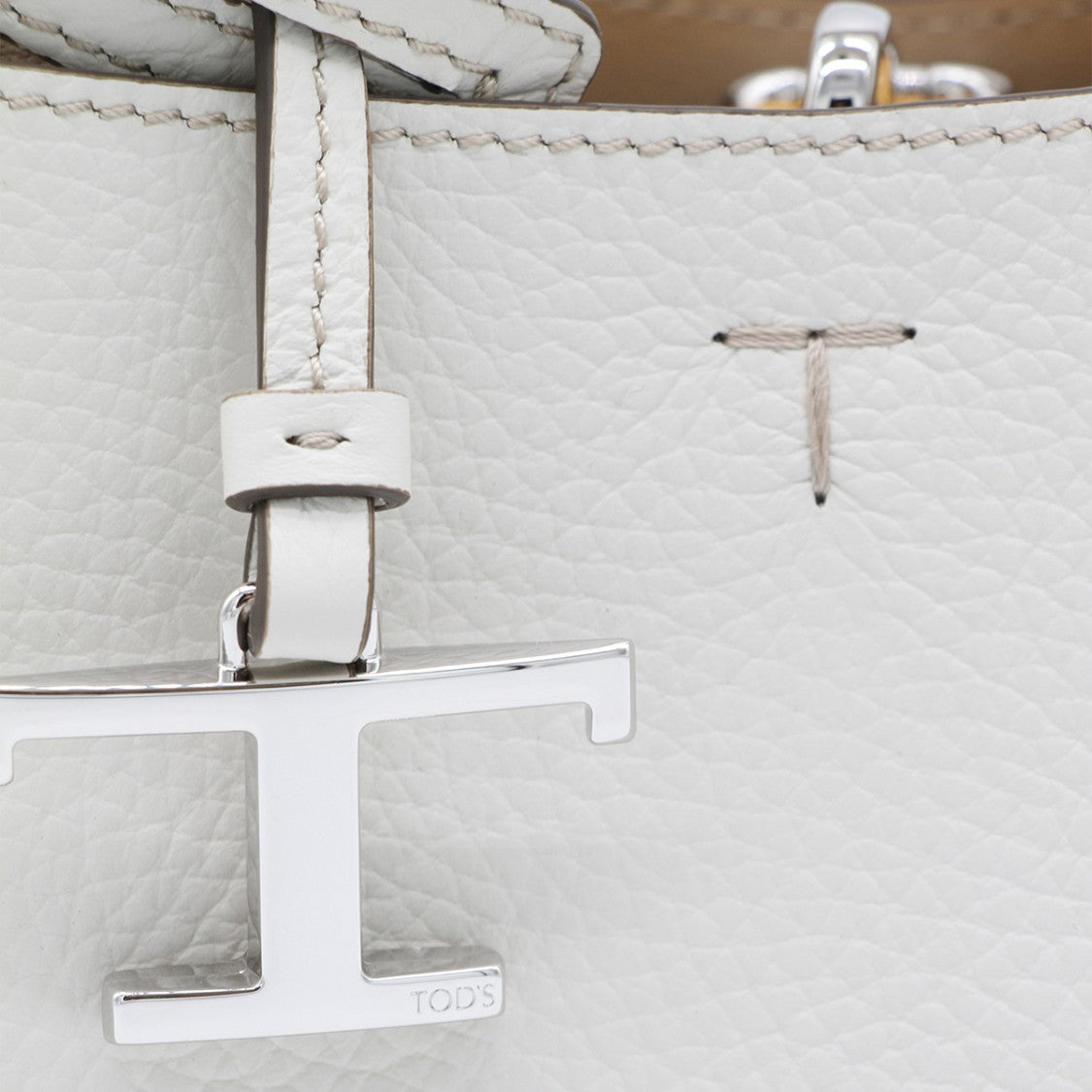 Tod's White Leather Top Handle Bag