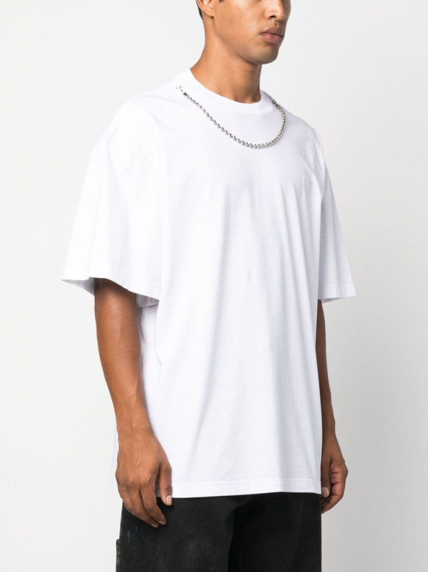 Ambush White Ballchain Loose-Fitting Cotton T-Shirt