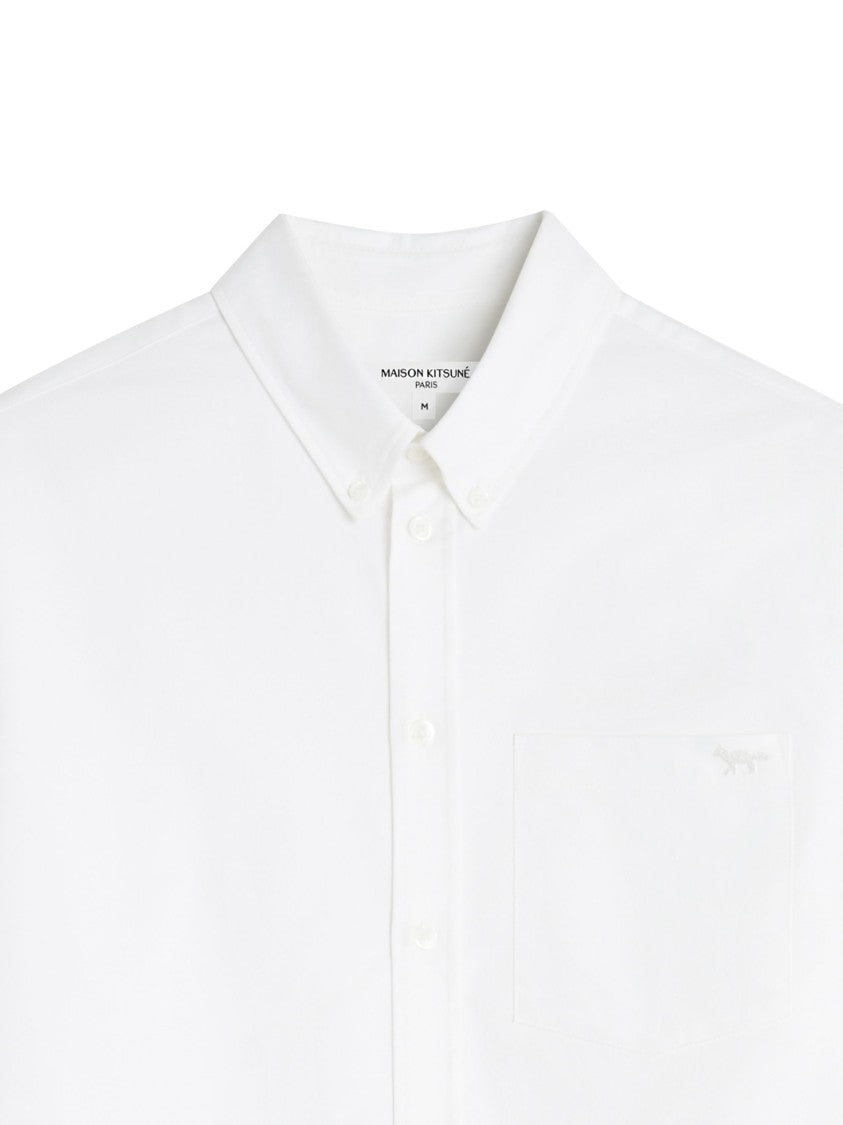 Maison Kitsuné White Chest Pocket Cotton Shirt