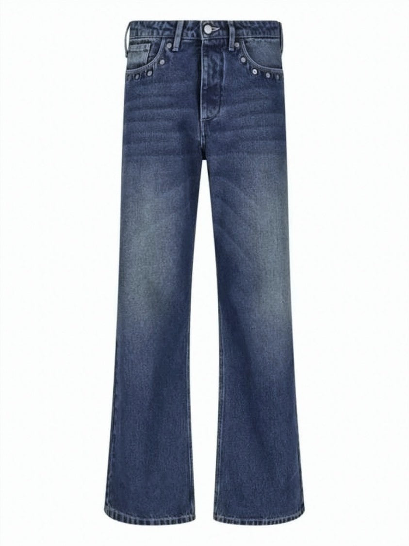 Paloma Wool Five-Pocket Denim Pants With Subtle Fading And Flared Leg