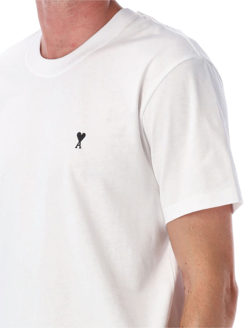 Ami Paris White Cotton Ami De Coeur T-Shirt
