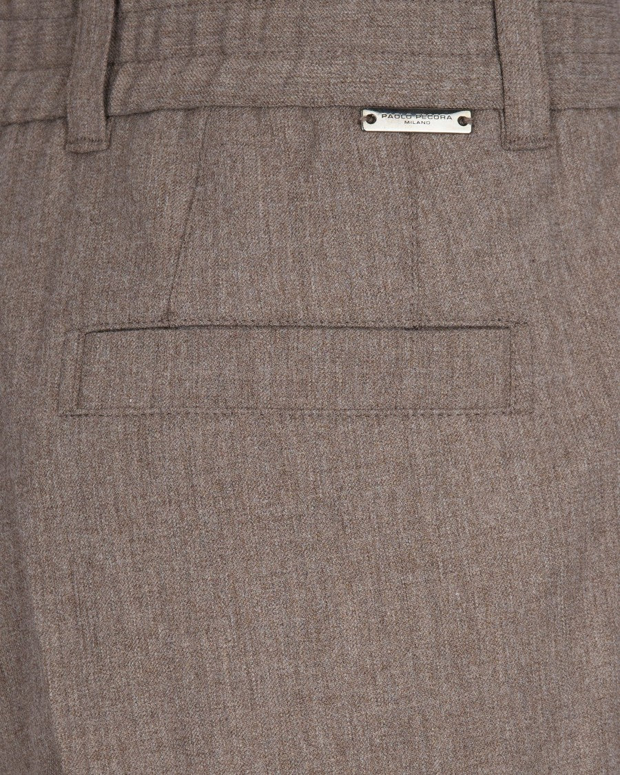 Paolo Pecora Light Brown Stretch Trousers