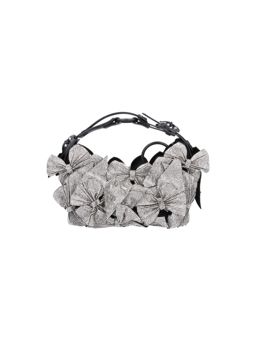 Junya Watanabe Black Rhinestone-Embellished Shoulder Bag