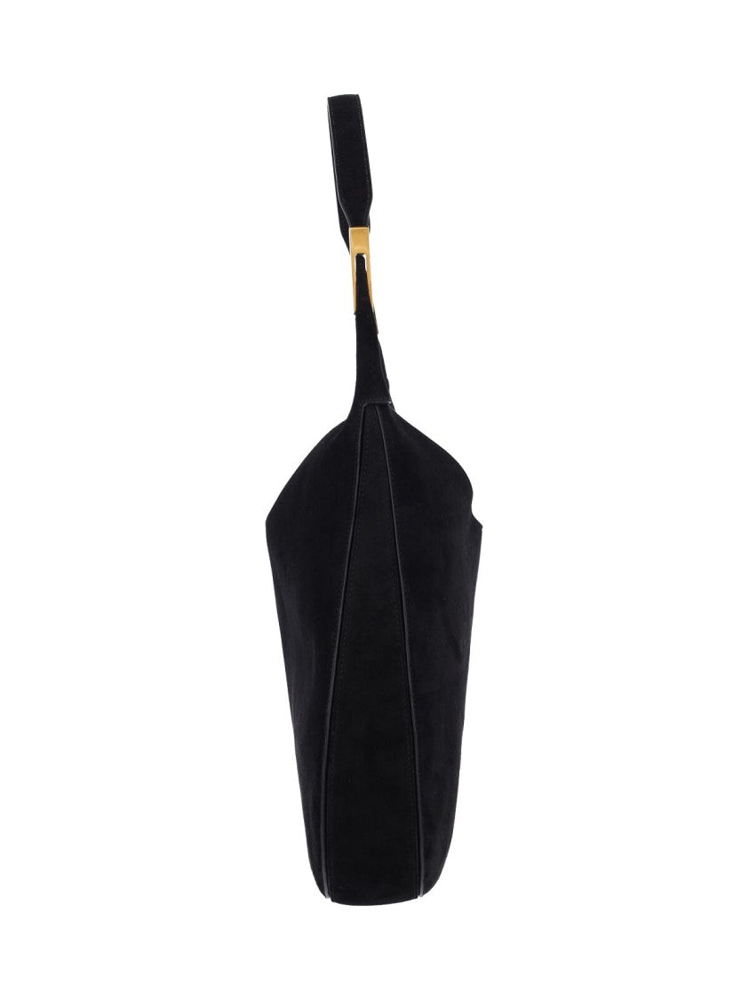 Savette "Florence" Large Shoulder Bag – Black