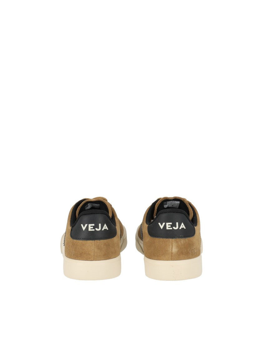 Veja Campo Tent Black Pierre Suede Low-Top Sneakers