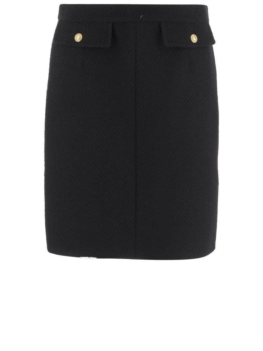 Chloé Bouclé Wool Knee-Length Skirt