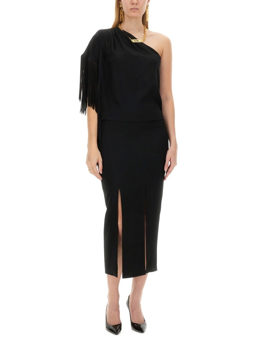 Moschino One-Piece Top With Fringed Shoulder Detail