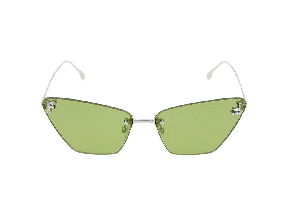 Maison Fendi Gold Geometric Rimless Sunglasses