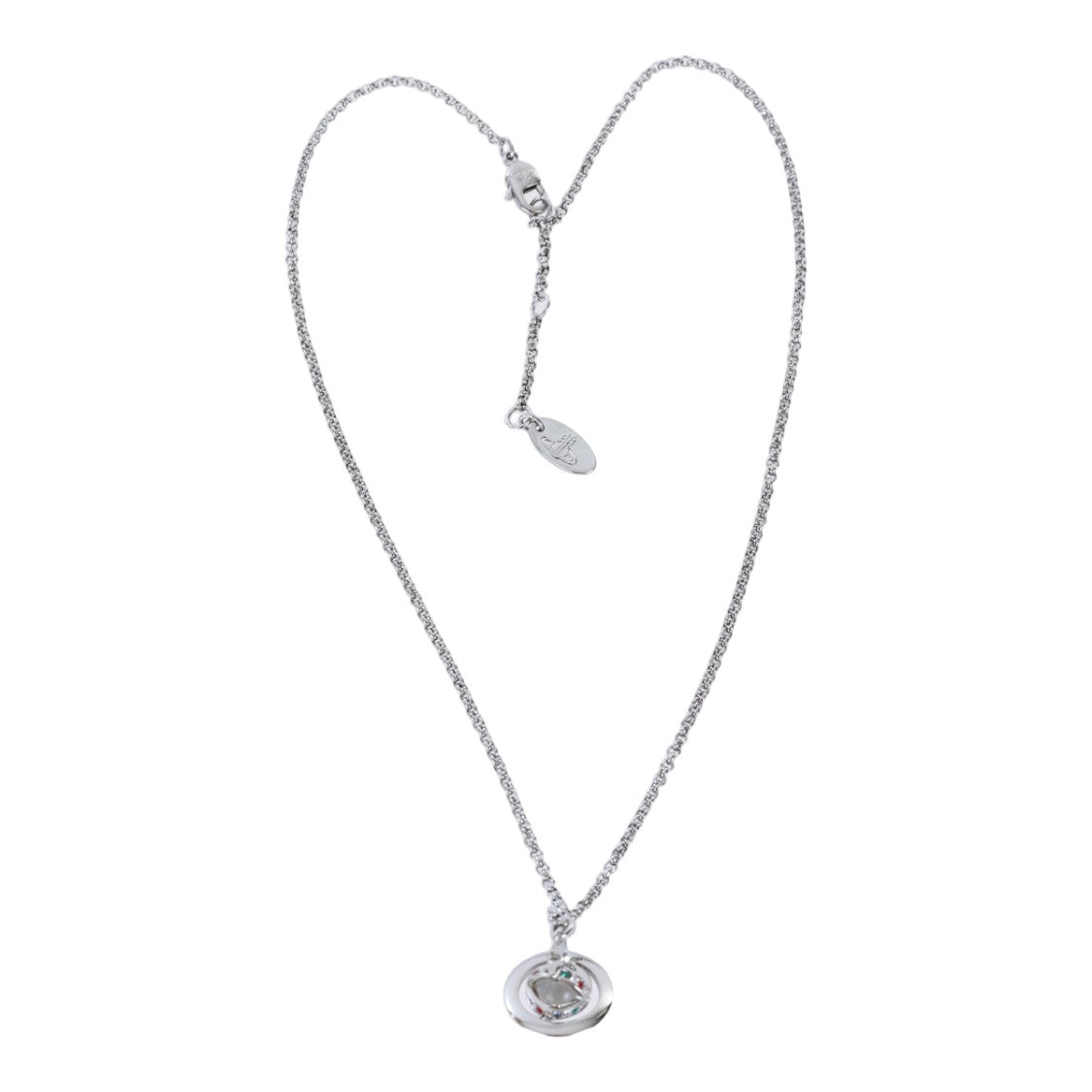 Vivienne Westwood Silver-Tone Necklace With Modern Cross Ring Pendant