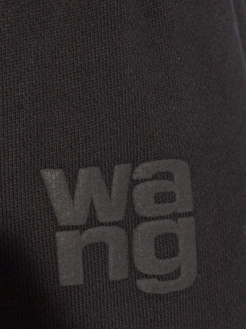 Alexander Wang Relaxed Fit Black Sweatpants With Puff Paint Logo