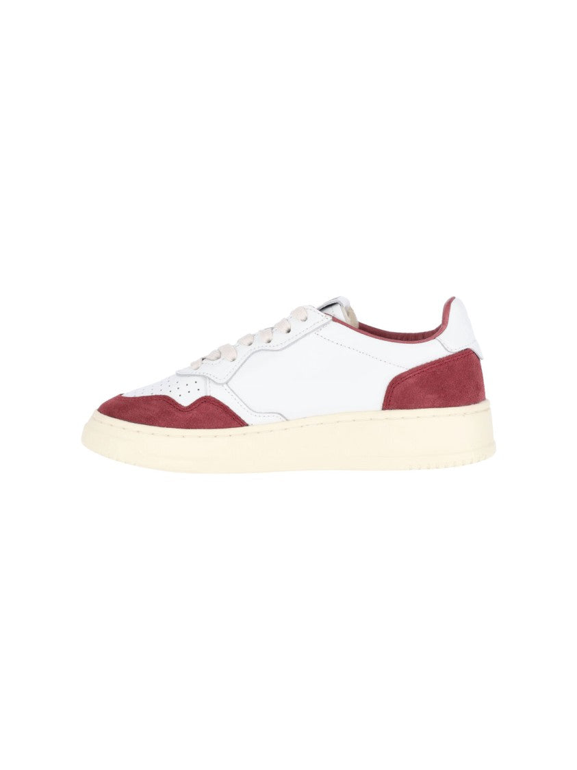 Autry White Medalist Leather Suede Sneakers