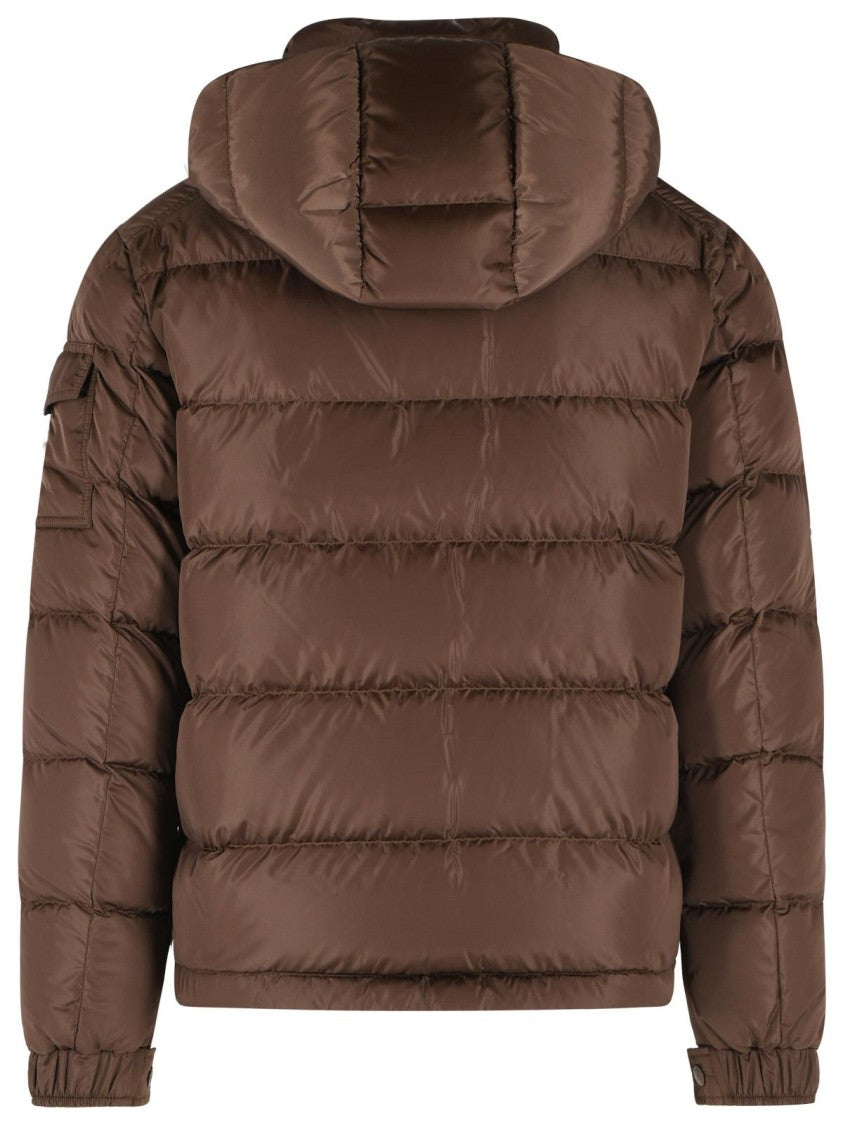 Moncler Matt 'Maya' Brown Polyamide Down Jacket