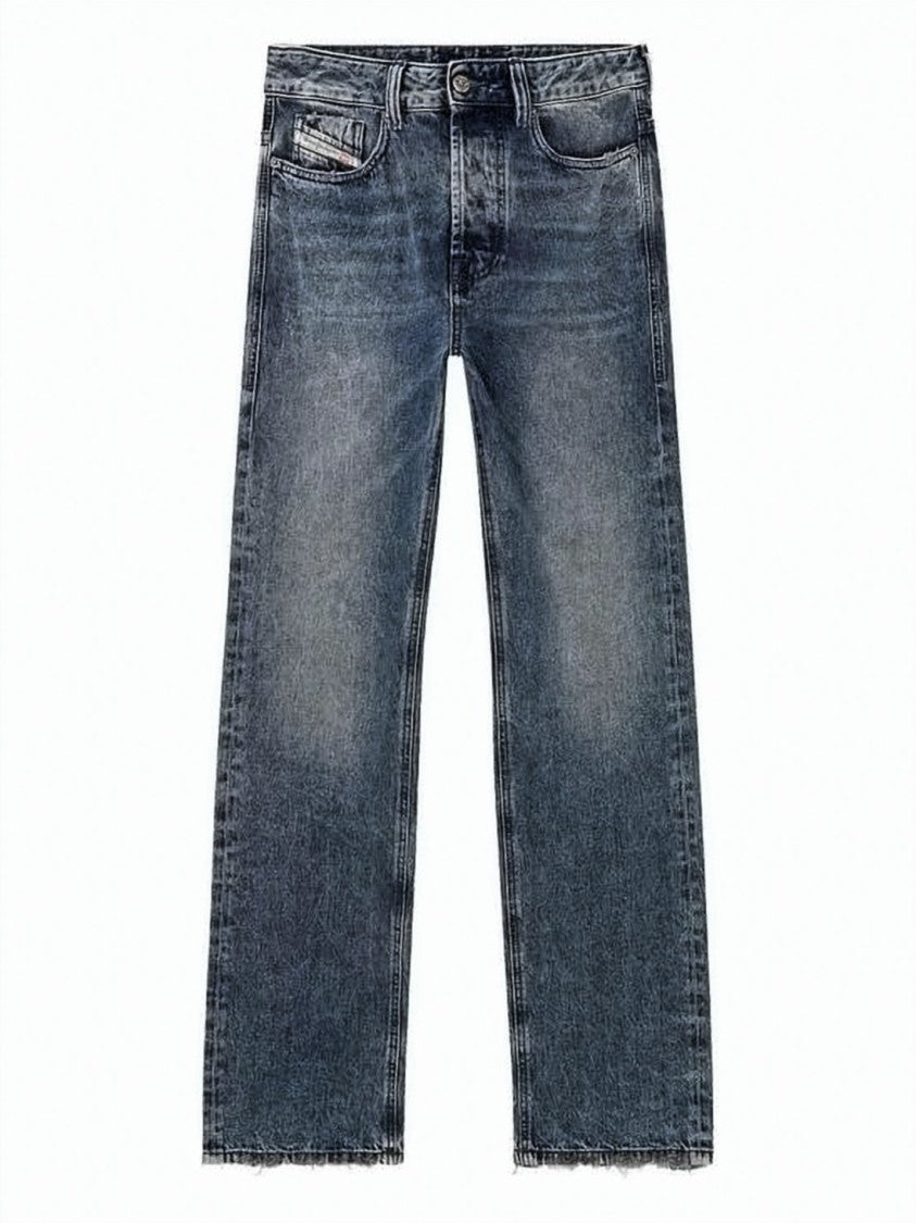 Diesel Straight-Leg Denim Pants With Faded Wash