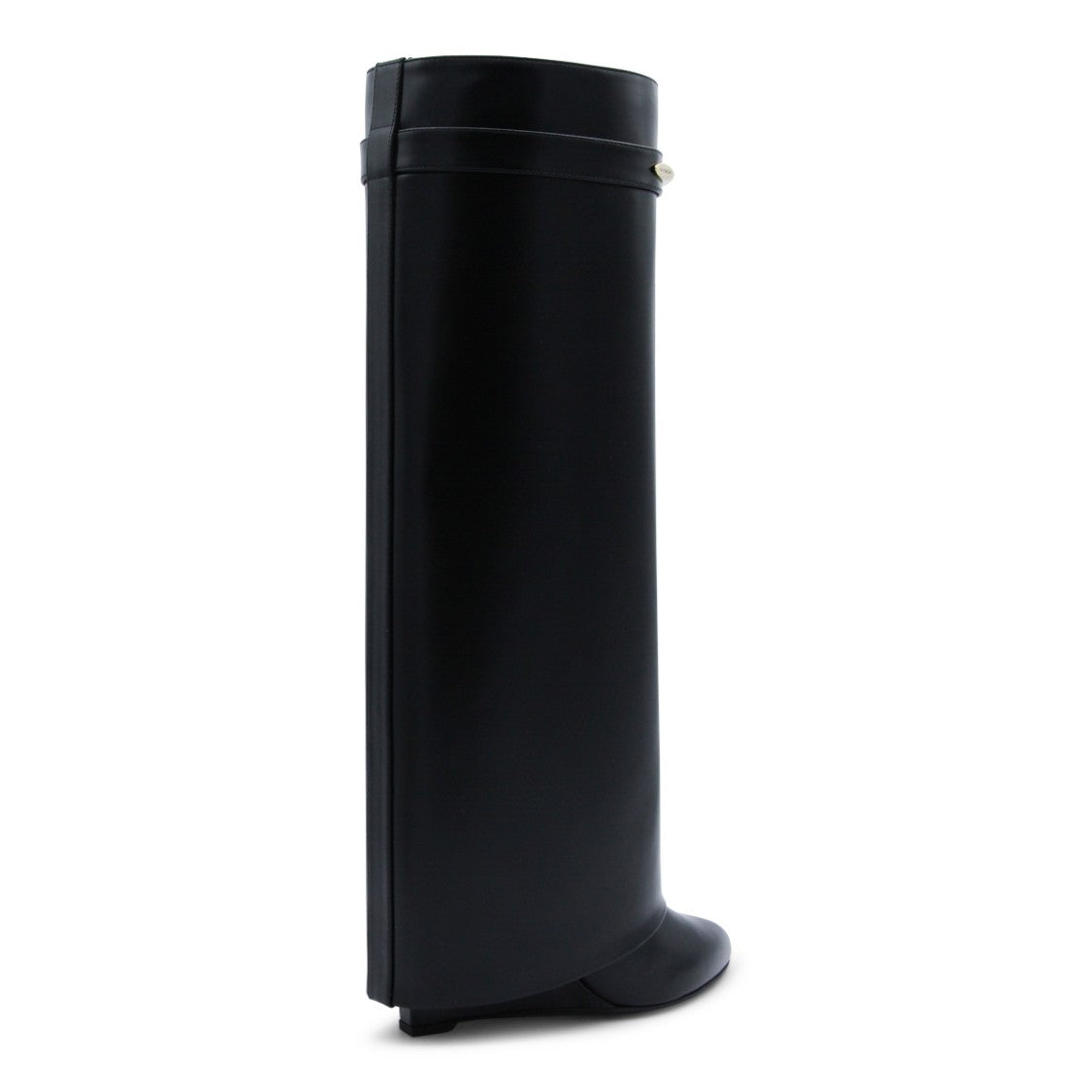 Givenchy Black Gold-Tone Hardware Knee-Length Leather Boots
