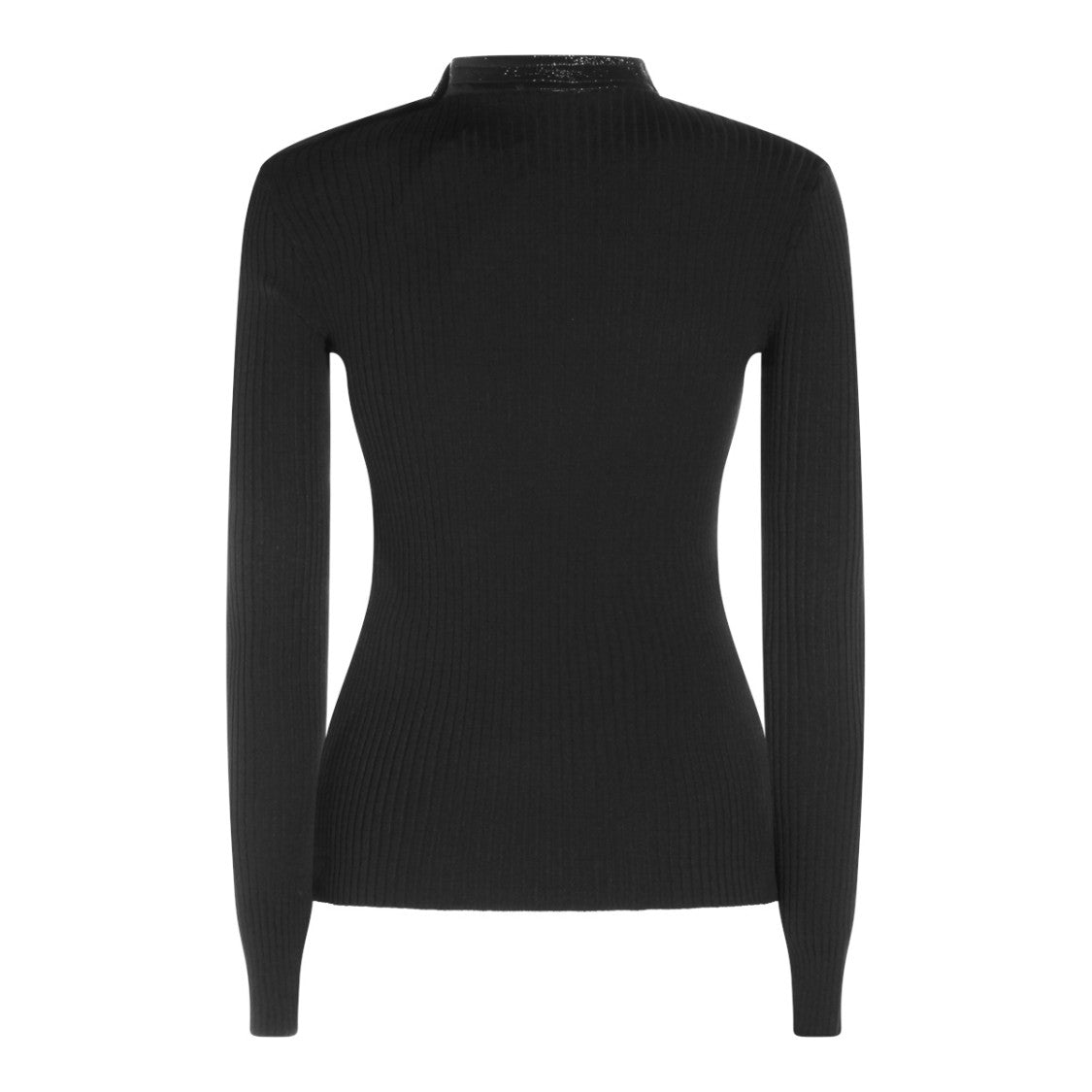 Courrèges Ribbed Knit Sweater With Button Detail And Logo Emblem
