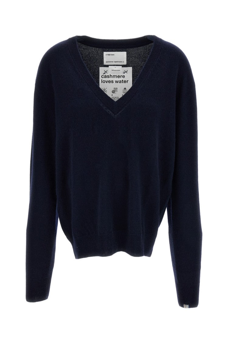 Extreme Cashmere Blue Ben Cashmere V-Neck Sweater