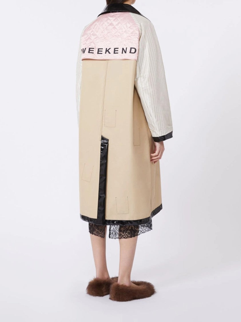 Weekend Black Opera Glossy Belted Trench Coat