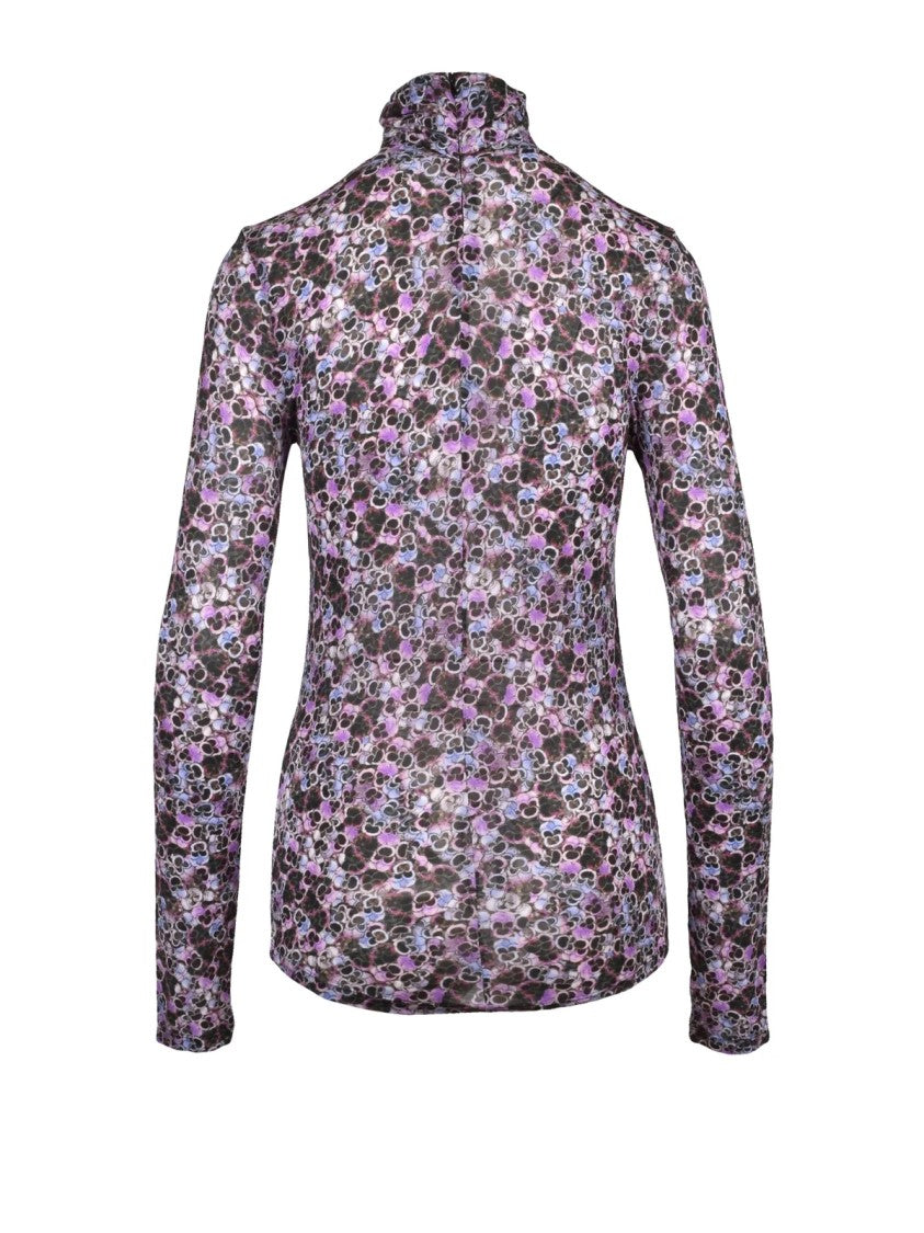 Isabel Marant Purple Viscose Elastane Women's Jersey Underlayer Top