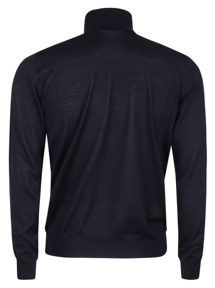 Filippo De Laurentiis Purple Merino Wool Turtleneck Sweater