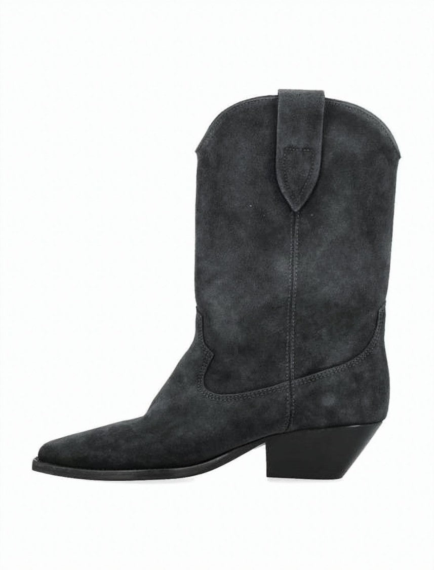 Isabel Marant Mid-Calf Suede Leather Cowboy Boots
