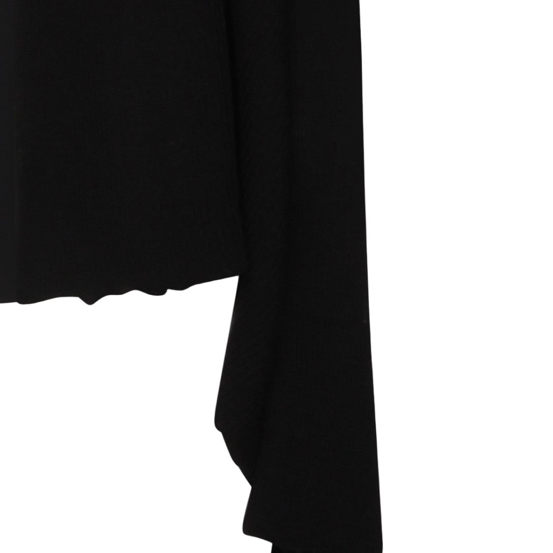 Rick Owens Draped Black Sweater With Open Front Design