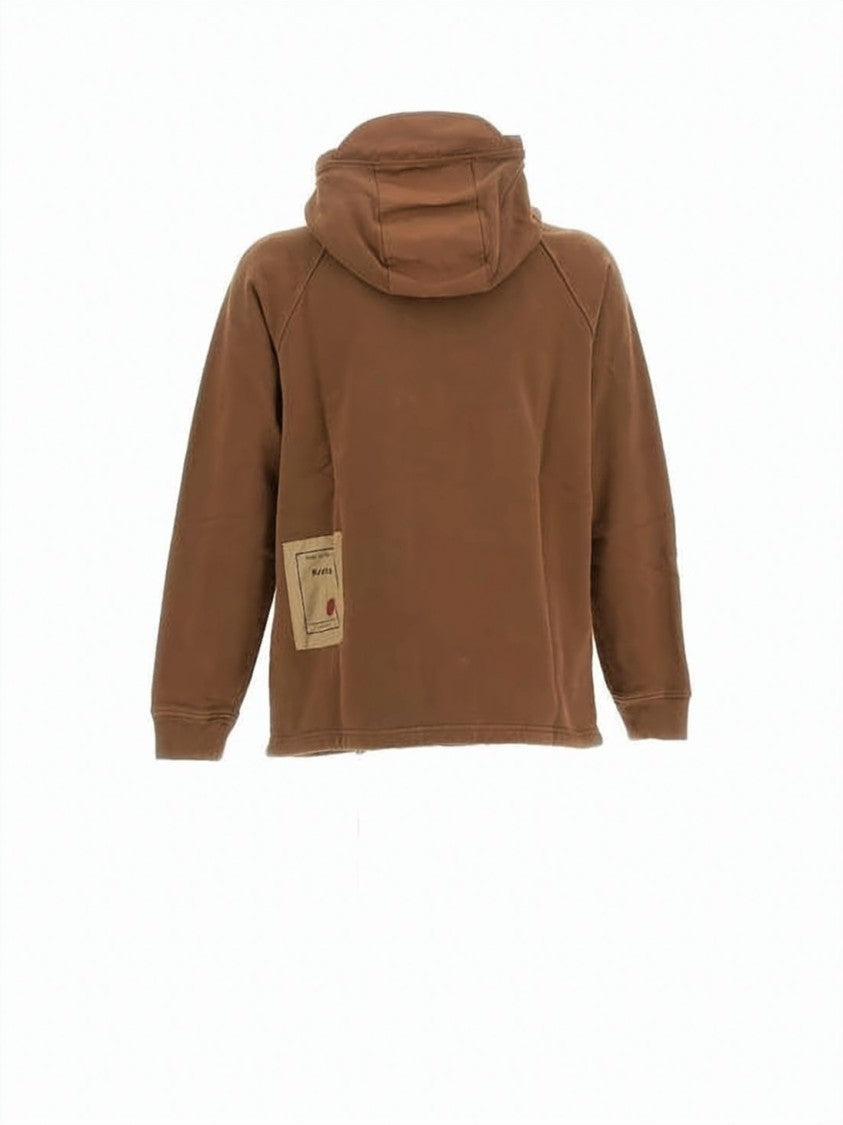 Ten C Relaxed Fit Half-Zip Hoodie With Adjustable Drawstring