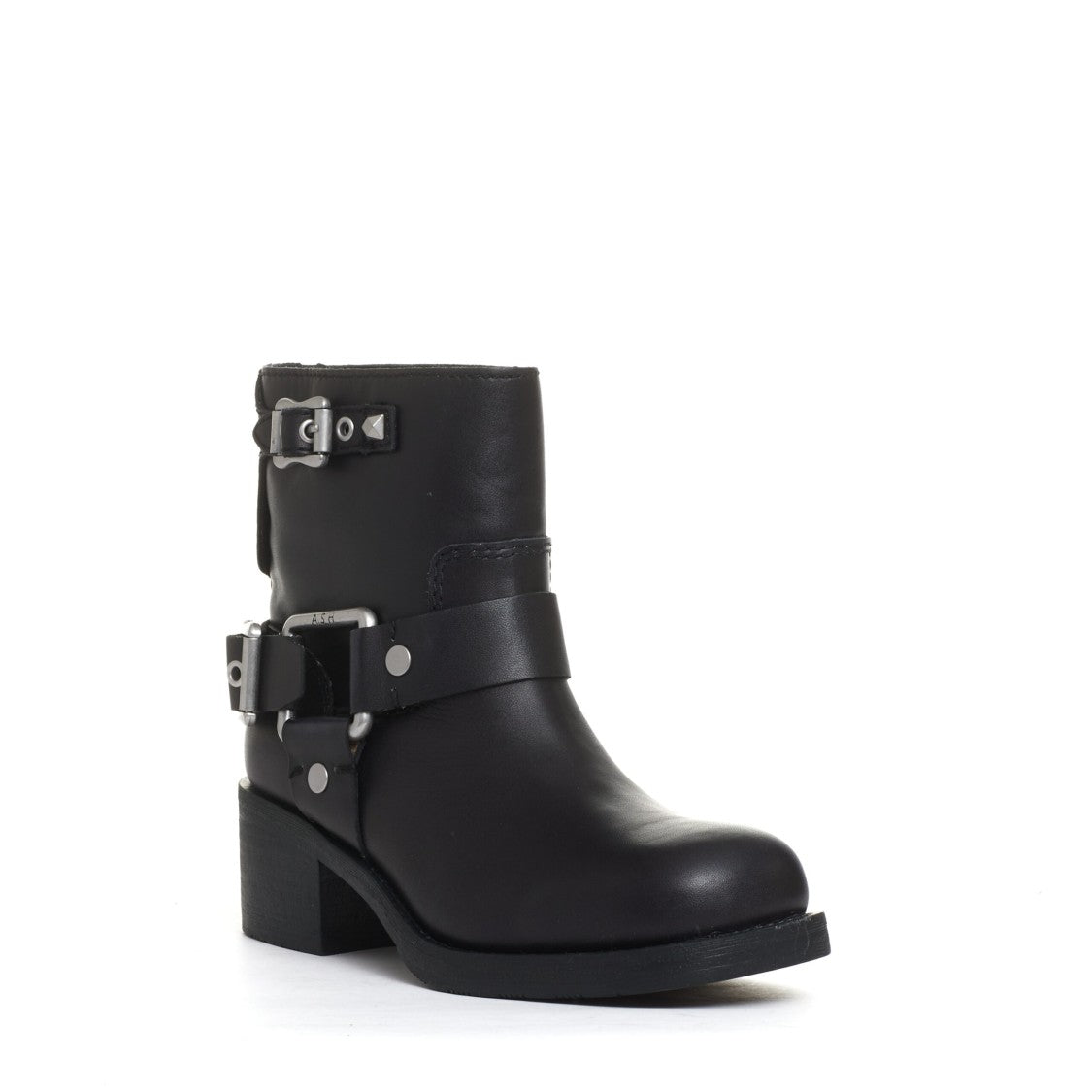 Ash Ankle-High Biker Boots With Buckle Detail