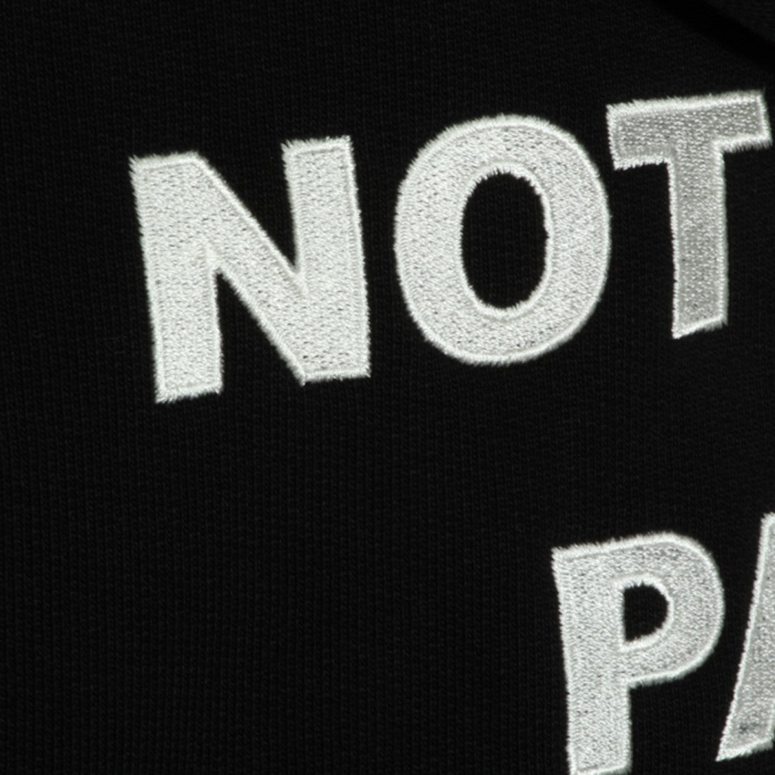 Drôle De Monsieur Minimalist Black Hoodie With Embroidered Text