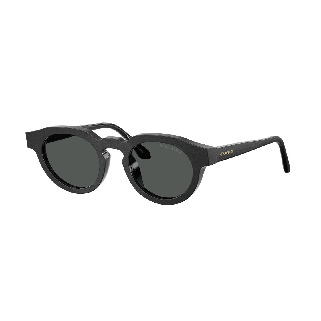 Giorgio Armani 0Ar8255u Bold Round Acetate Sunglasses With Matte Black Finish