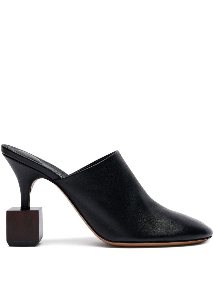 Jacquemus Black Round Toe High Heel Sandals
