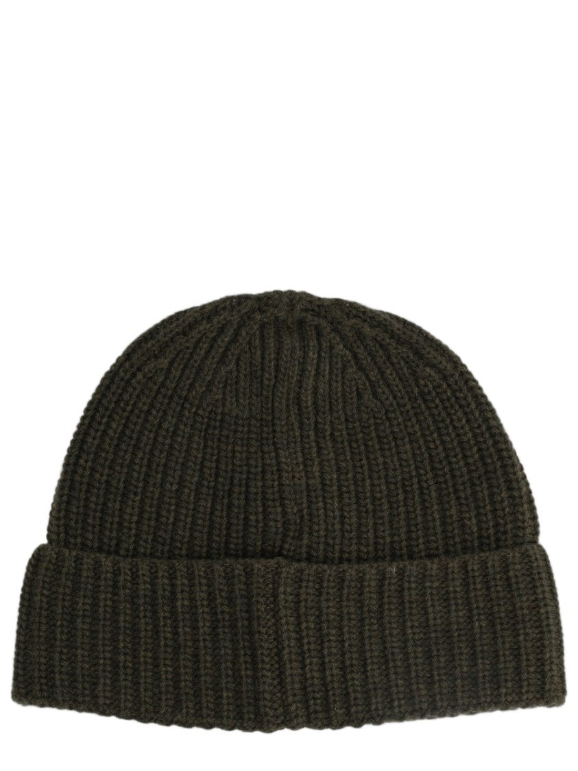 Stone Island Ribbed Knit Virgin Wool Hat