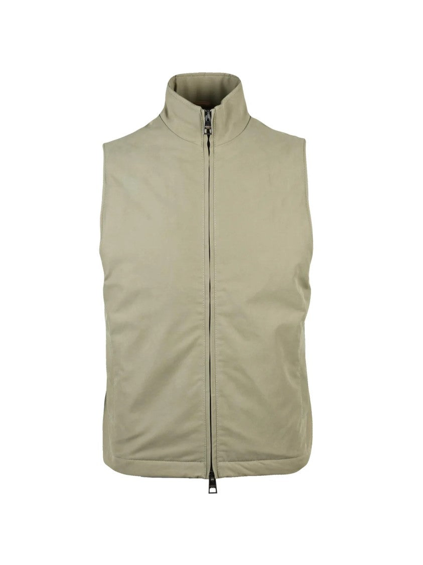 Luigi Borrelli Napoli Green Quilted Polyester-Blend Gilet