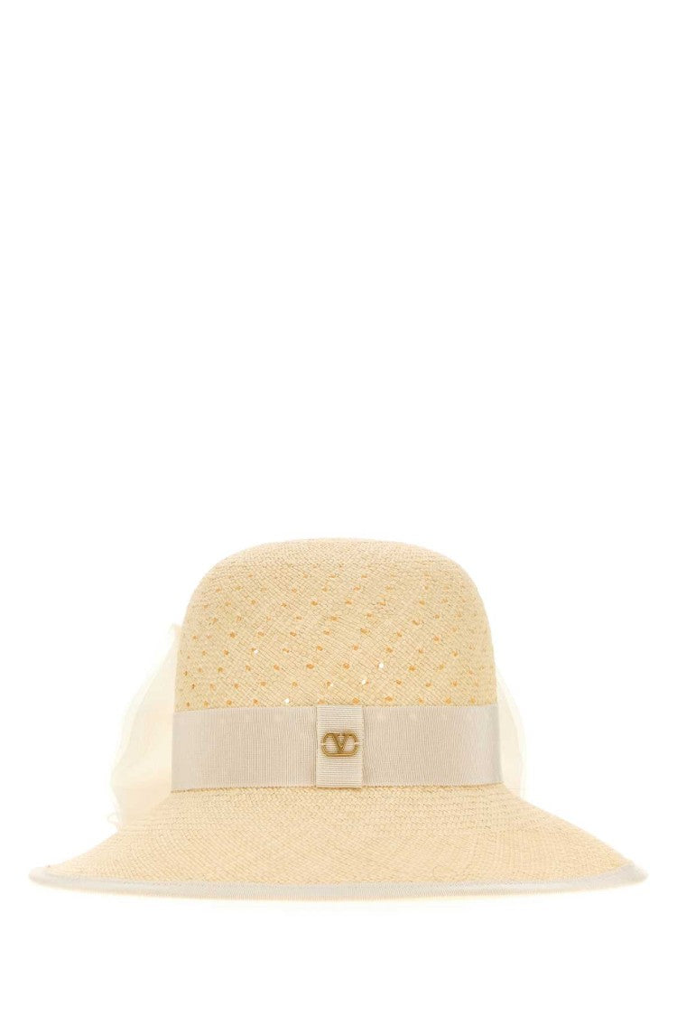 Valentino Garavani Straw Vlogo Signature Hat