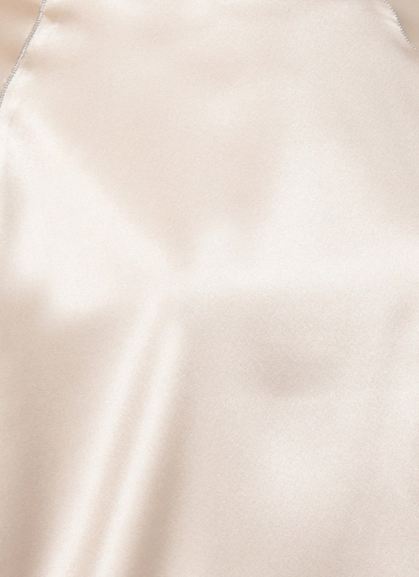 Panicale Ivory Silk Short Sleeve Blouse