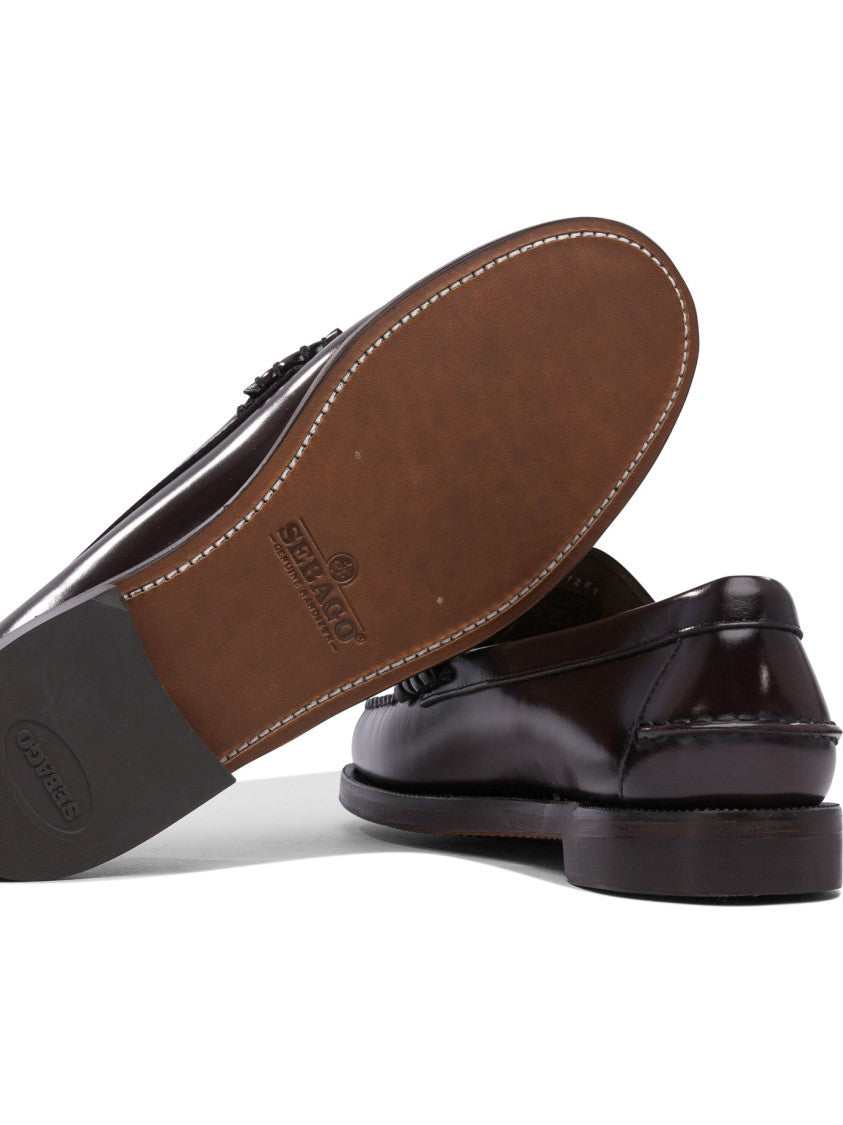 Sebago Brown Leather Moccasin Loafers
