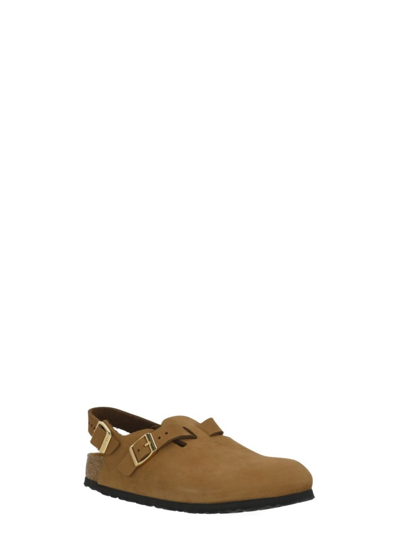 Birkenstock Brown Tokio Ii Suede Sabot Loafers