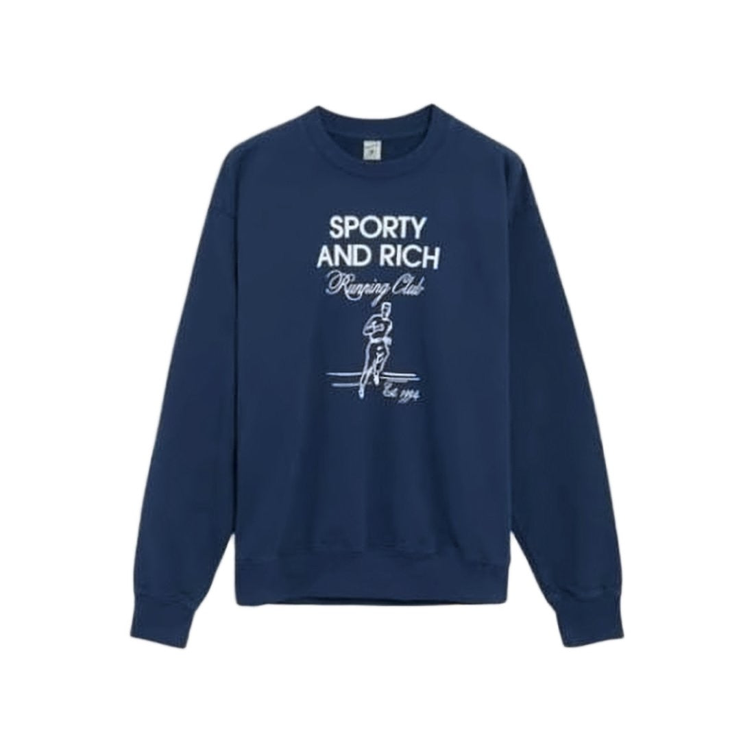 Sporty And Rich Long-Sleeved Crewneck Sweatshirt With Graphic Print