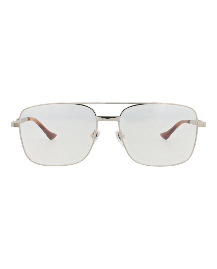 Gucci Aviator-Frame Metal Sunglasses