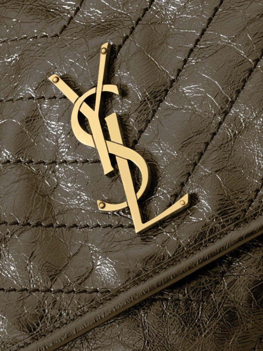 Saint Laurent Niki M Quilted Chevron-Stitch Handbag