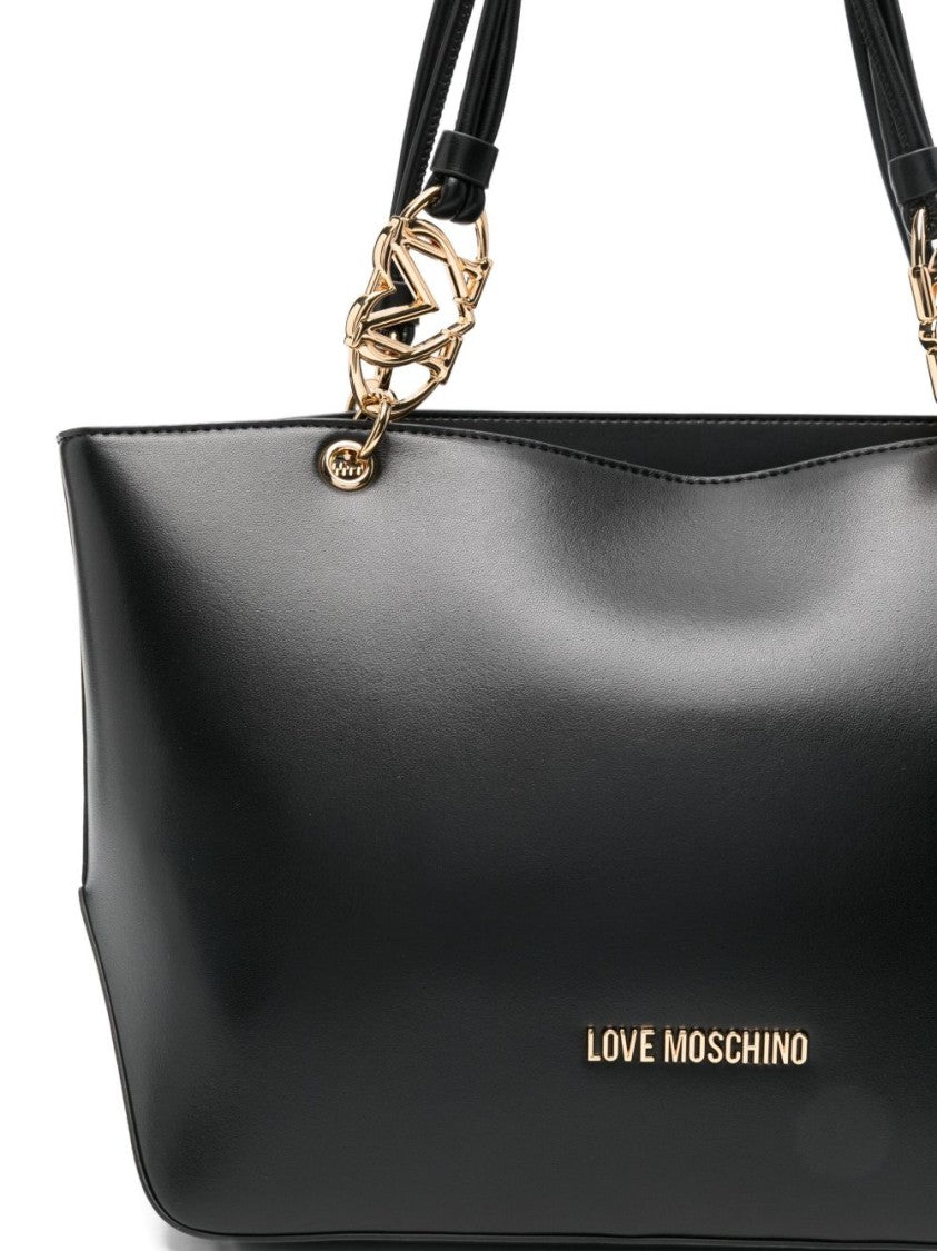 Love Moschino Structured Tote Bag With Gold-Tone Chain Details