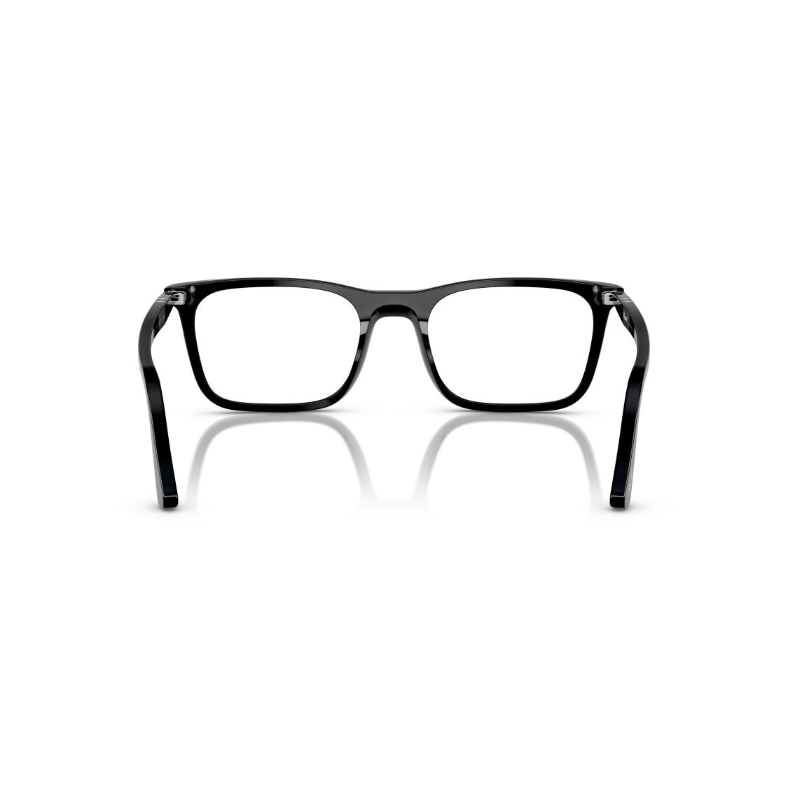 Persol 0Po3358v Rectangular Acetate Eyeglasses With Silver Accents