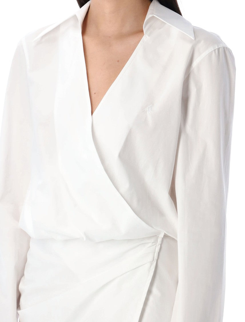 The Attico Striped Mini Shirt Dress