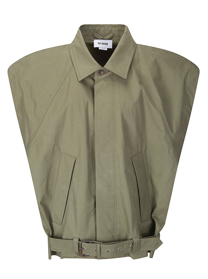 Hed Mayner Oversized Green Pea Coat