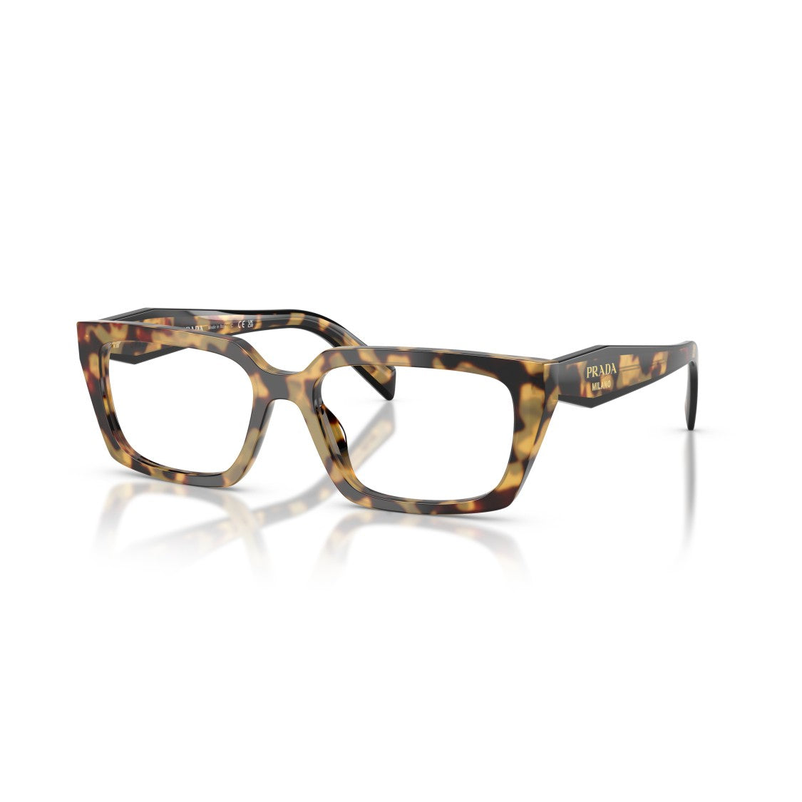 Prada 0Pr D05v Oversized Rectangular Tortoiseshell Sunglasses