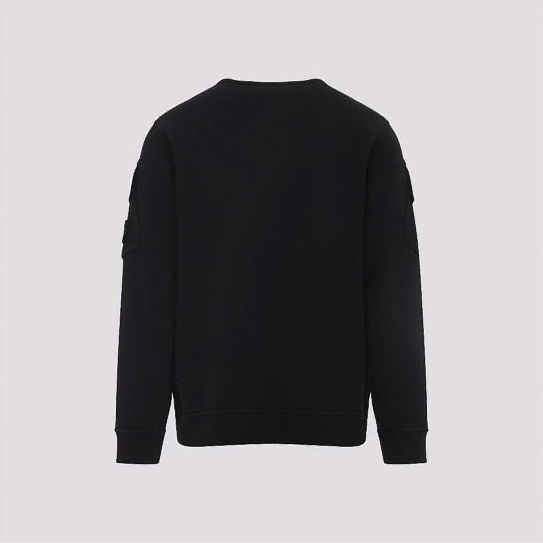 Stone Island Minimalist Black Long-Sleeve Sweatshirt With Patch Logo