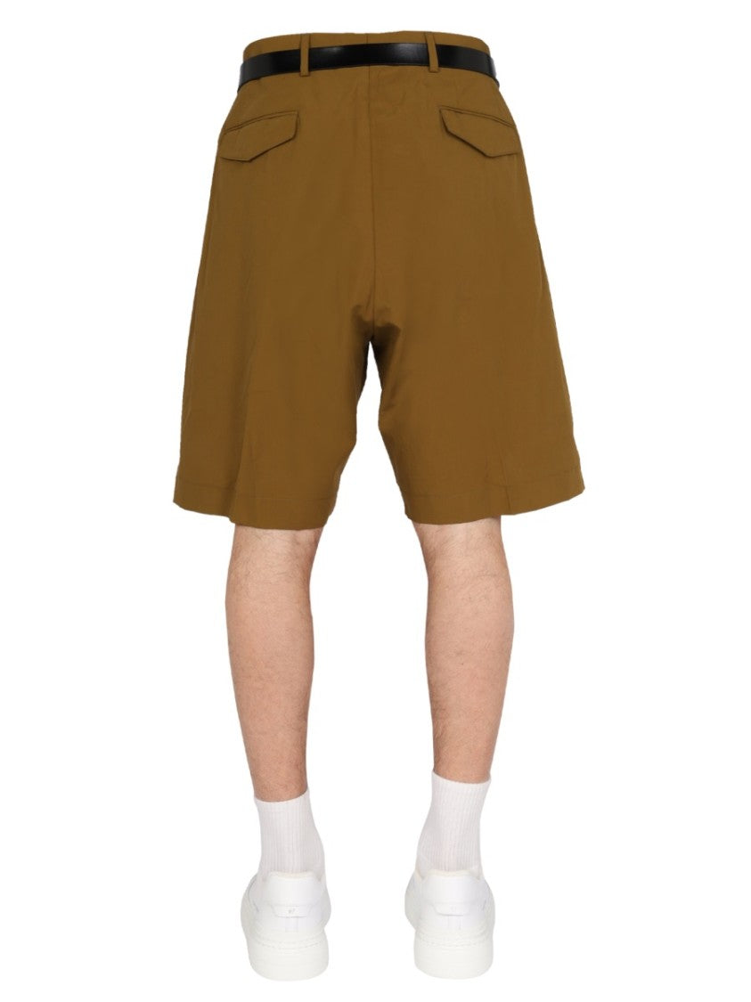 Paul Smith Mid-Length Bermuda Shorts With Pleated Front